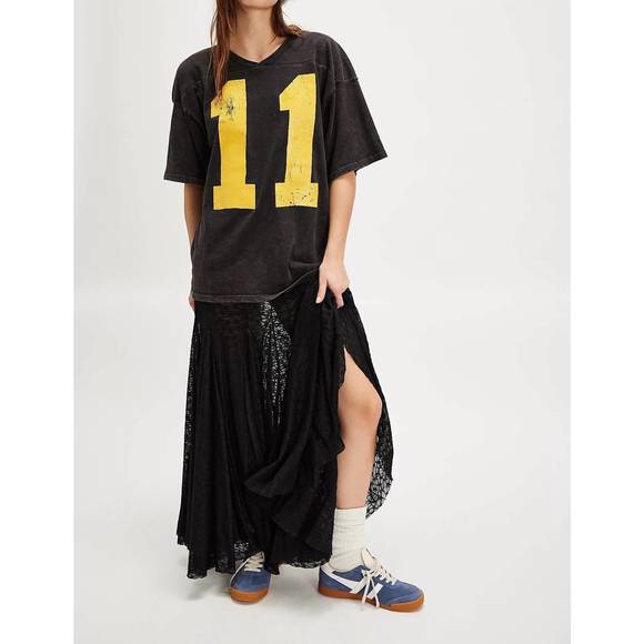 NEW DAYDREAMER 11 oversized jersey tee in washed black - Picture 4 of 7